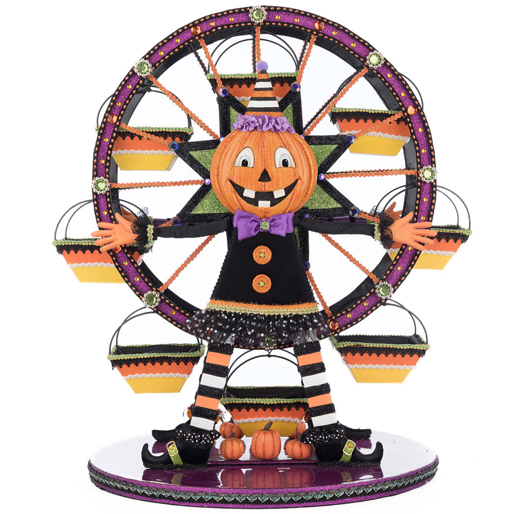 Katherine's Collection Halloween - Ghoulish Gathering - Pumpkin Ferris Wheel Cupcake Holder - 53cm