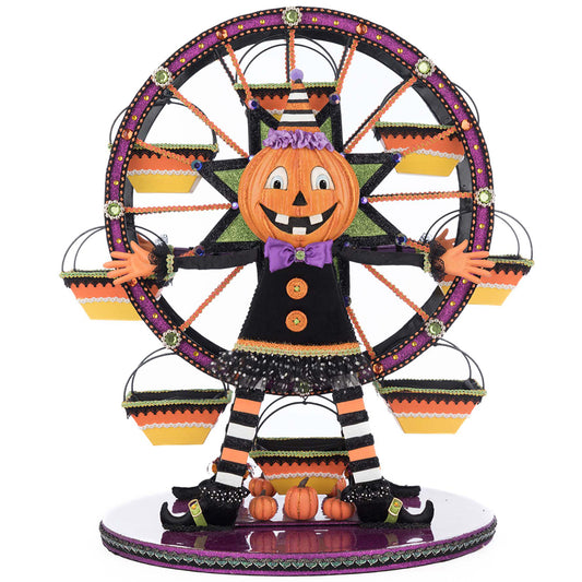 Katherine's Collection Halloween - Ghoulish Gathering - Pumpkin Ferris Wheel Cupcake Holder - 53cm