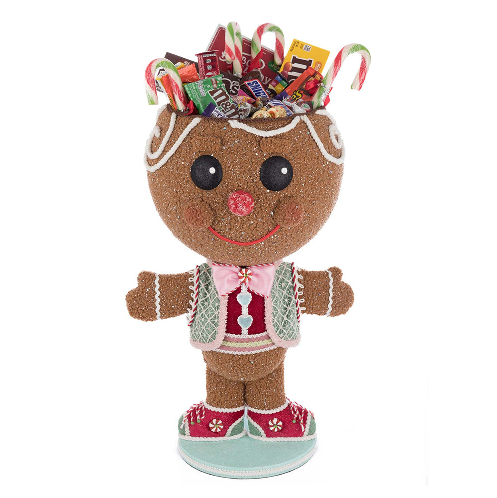 Katherine's Collection Kerst - Sweet Delights - Stick E. Sweet Gingerbread Boy Candy Container - 60cm
