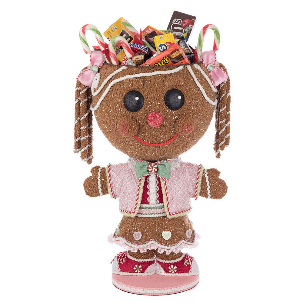 Katherine's Collection Christmas - Sweet Delights - Stick E. Sweet Gingerbread Girl Candy Container - 60 cm
