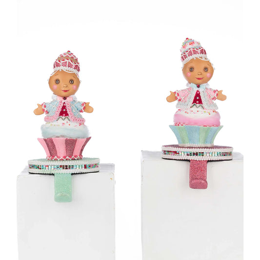 Katherine's Collection Christmas - Sweet Delights - Gingerbread Stocking Holder - set of 2 - 25cm