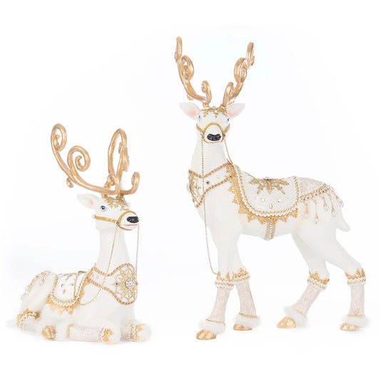 Katherine's Collection Christmas - Bells of Brilliance - Deer - set of 2 - 38cm