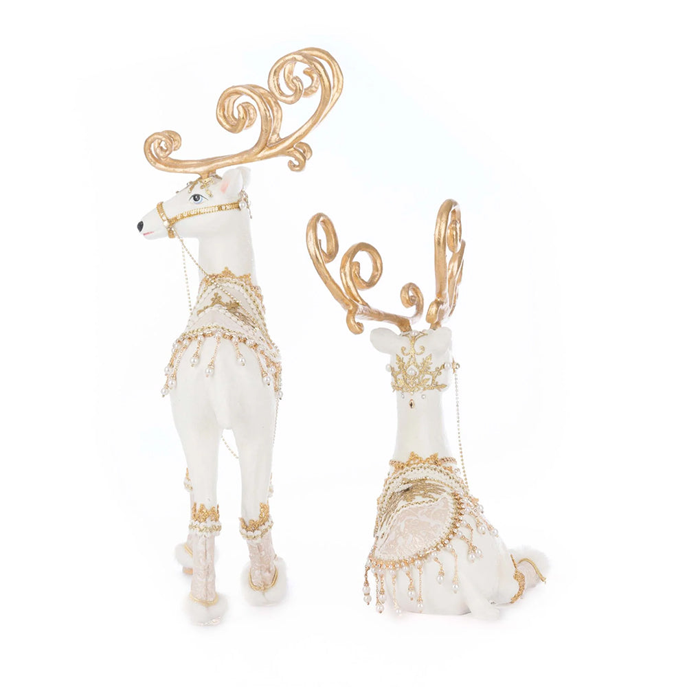 Katherine's Collection Christmas - Bells of Brilliance - Deer - set of 2 - 38cm