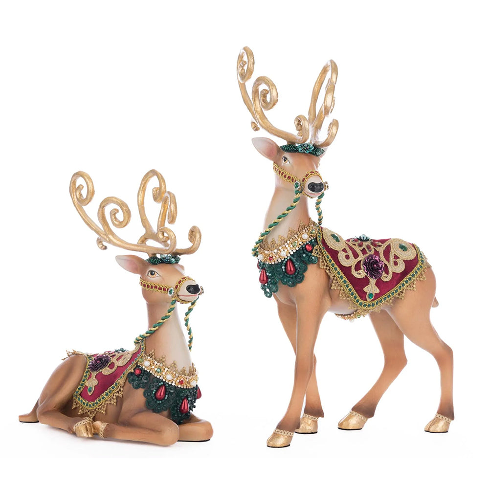 Katherine's Collection Christmas - Winter Balsam and Berry - Deer - set of 2 - 38cm