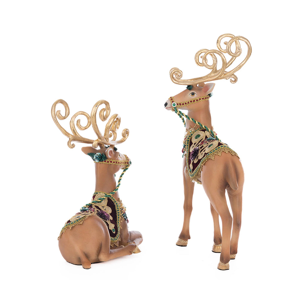 Katherine's Collection Christmas - Winter Balsam and Berry - Deer - set of 2 - 38cm