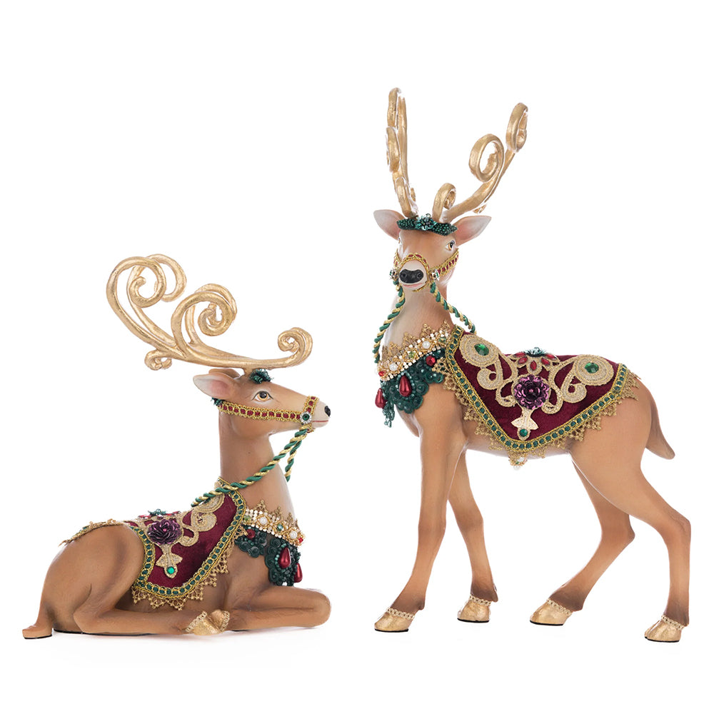 Katherine's Collection Christmas - Winter Balsam and Berry - Deer - set of 2 - 38cm