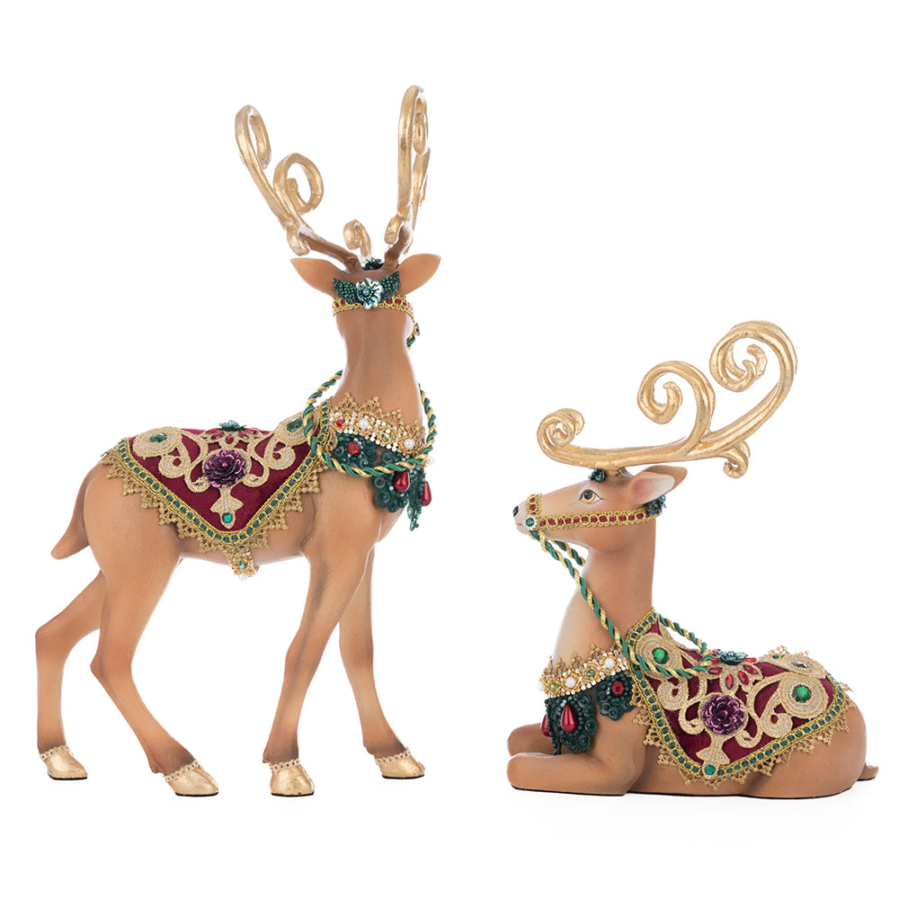 Katherine's Collection Christmas - Winter Balsam and Berry - Deer - set of 2 - 38cm