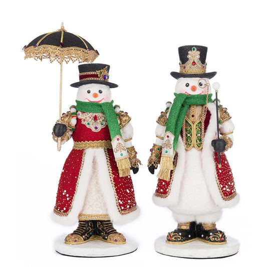 Katherine's Collection Christmas - Royal Christmas Ball - Sir Frosty Banks and Dame Icy Banks - set of 2 - 37cm
