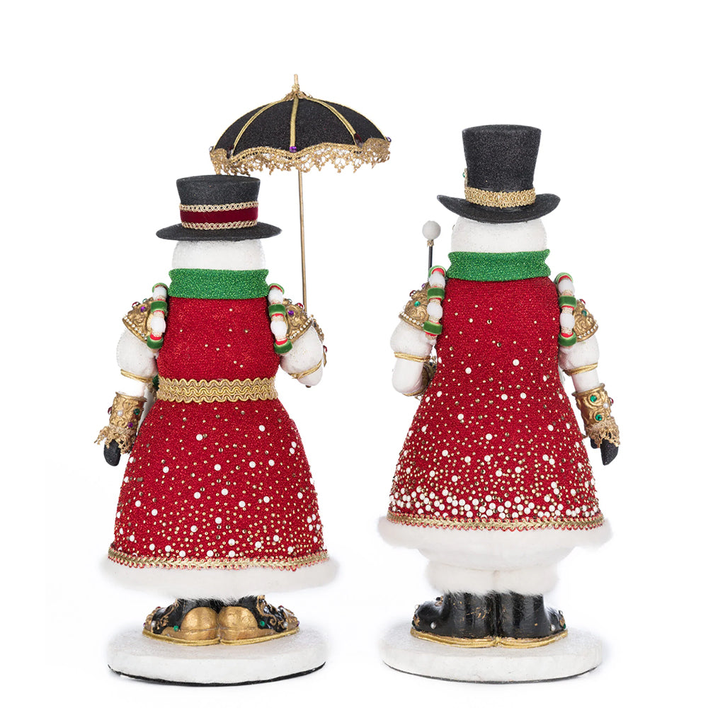 Katherine's Collection Christmas - Royal Christmas Ball - Sir Frosty Banks and Dame Icy Banks - set of 2 - 37cm