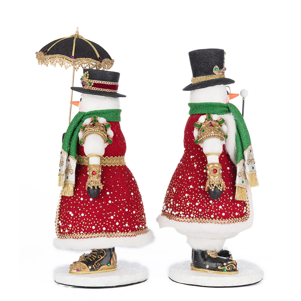 Katherine's Collection Christmas - Royal Christmas Ball - Sir Frosty Banks and Dame Icy Banks - set of 2 - 37cm