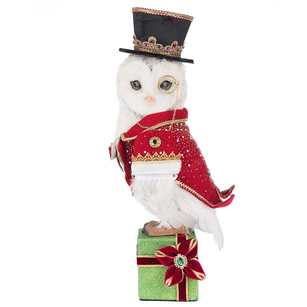 Katherine's Collection Christmas - Royal Christmas Ball - Owl Tabletop - 50cm