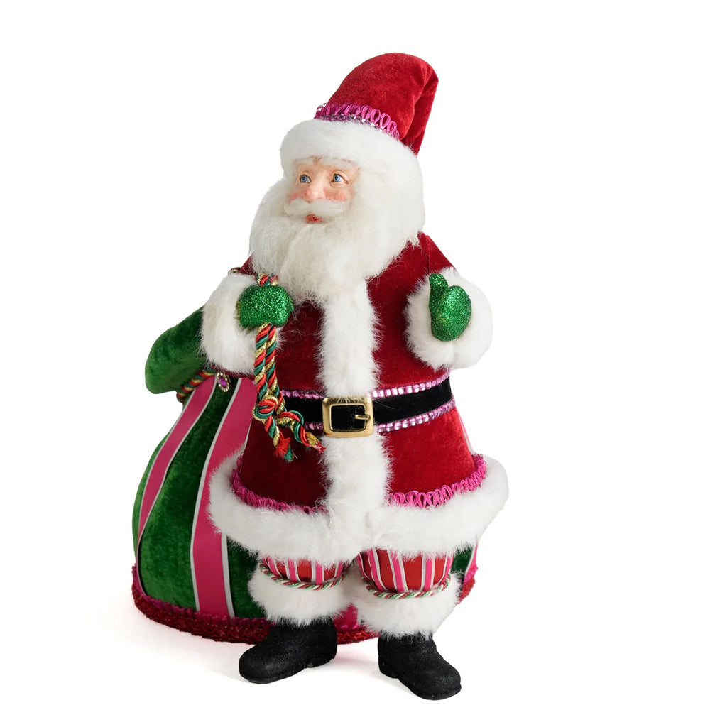 Katherine's Collection Kerst - Merry and Magnificent Christmas - Papa Noel and Bag Candy Holder - 32cm