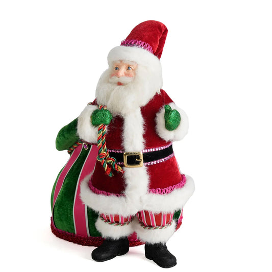 Katherine's Collection Christmas - Merry and Magnificent Christmas - Papa Noel and Bag Candy Holder - 32cm