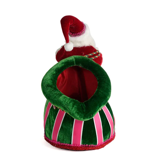 Katherine's Collection Kerst - Merry and Magnificent Christmas - Papa Noel and Bag Candy Holder - 32cm