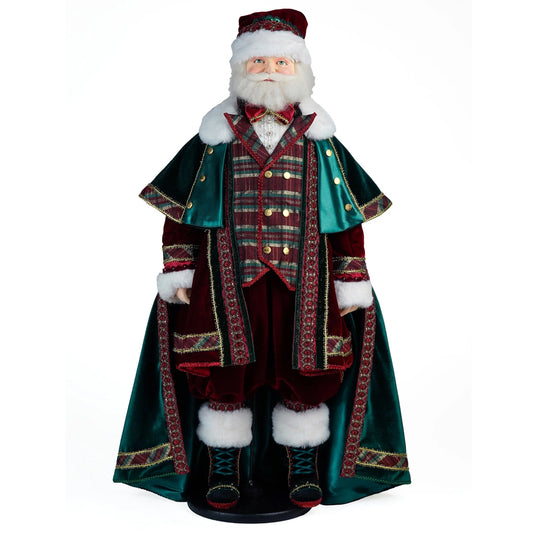 Katherine's Collection Christmas - Timeless Tidings - Christopher Tidings Santa Doll - 90cm