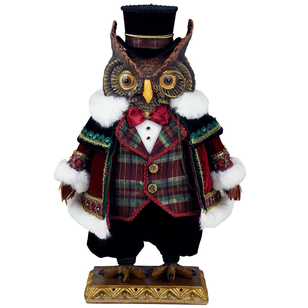 Katherine's Collection Kerst - Timeless Tidings - Mr Hoot Owl Tabletop - 43cm