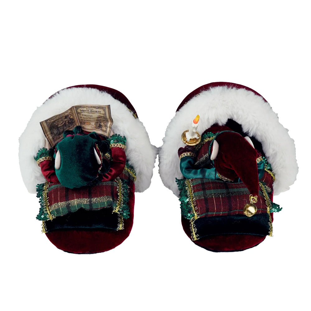 Katherine's Collection Kerst - Timeless Tidings - Mr and Mrs Fromage - set of 2 - 32cm