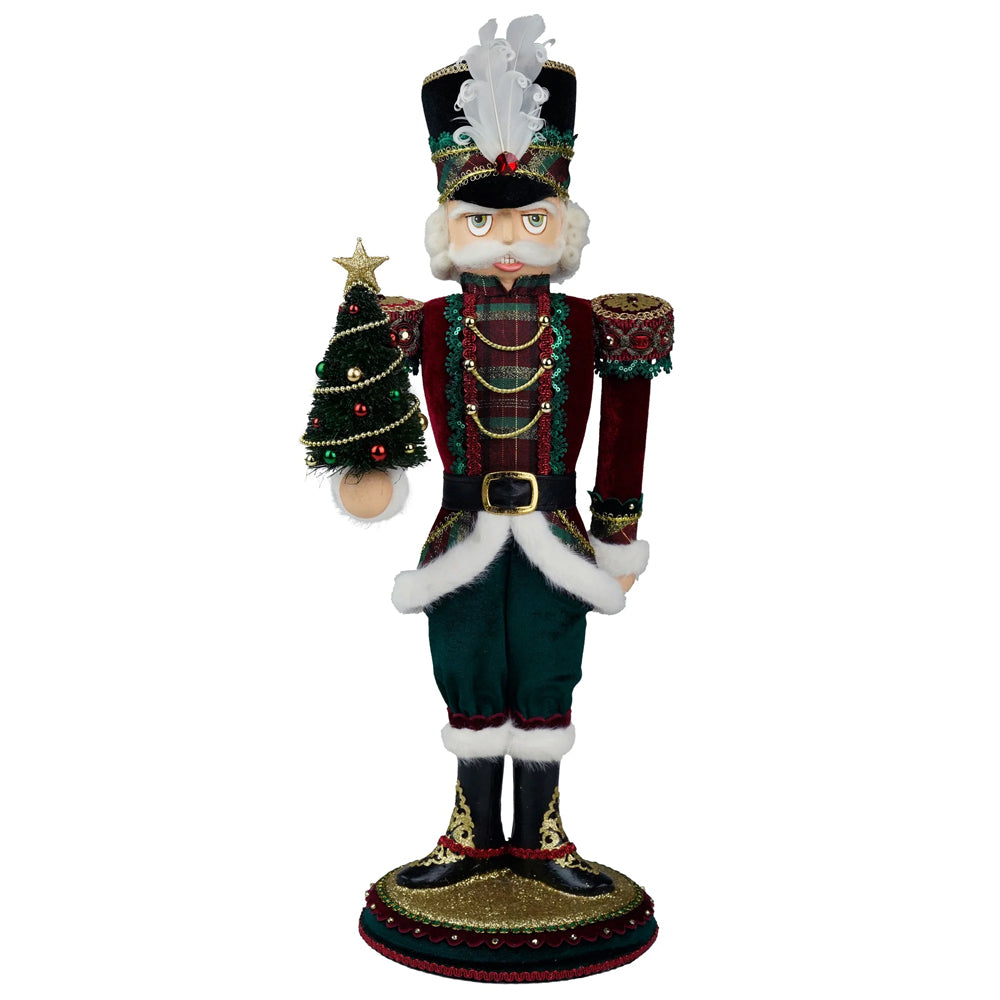Katherine's Collection Kerst - Timeless Tidings - Nutcracker with Tree Tabletop - 46cm