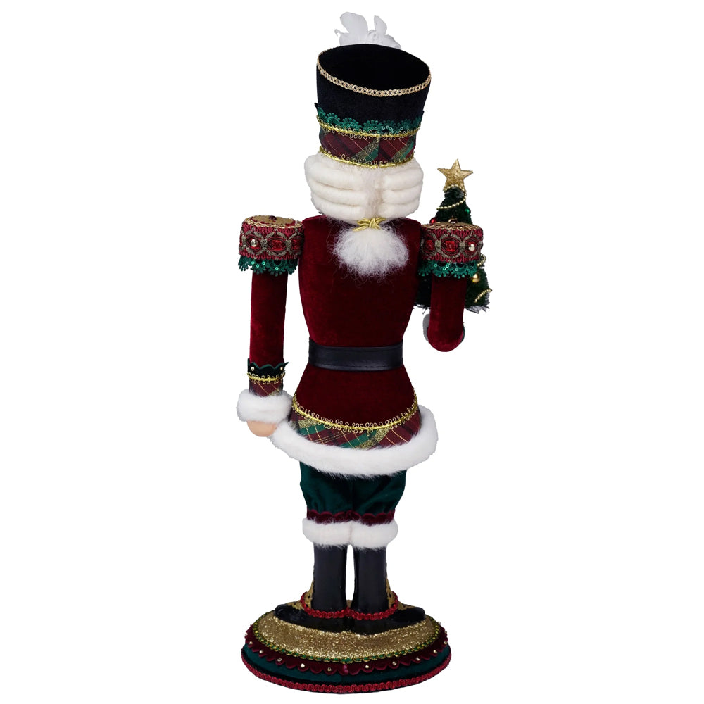 Katherine's Collection Kerst - Timeless Tidings - Nutcracker with Tree Tabletop - 46cm
