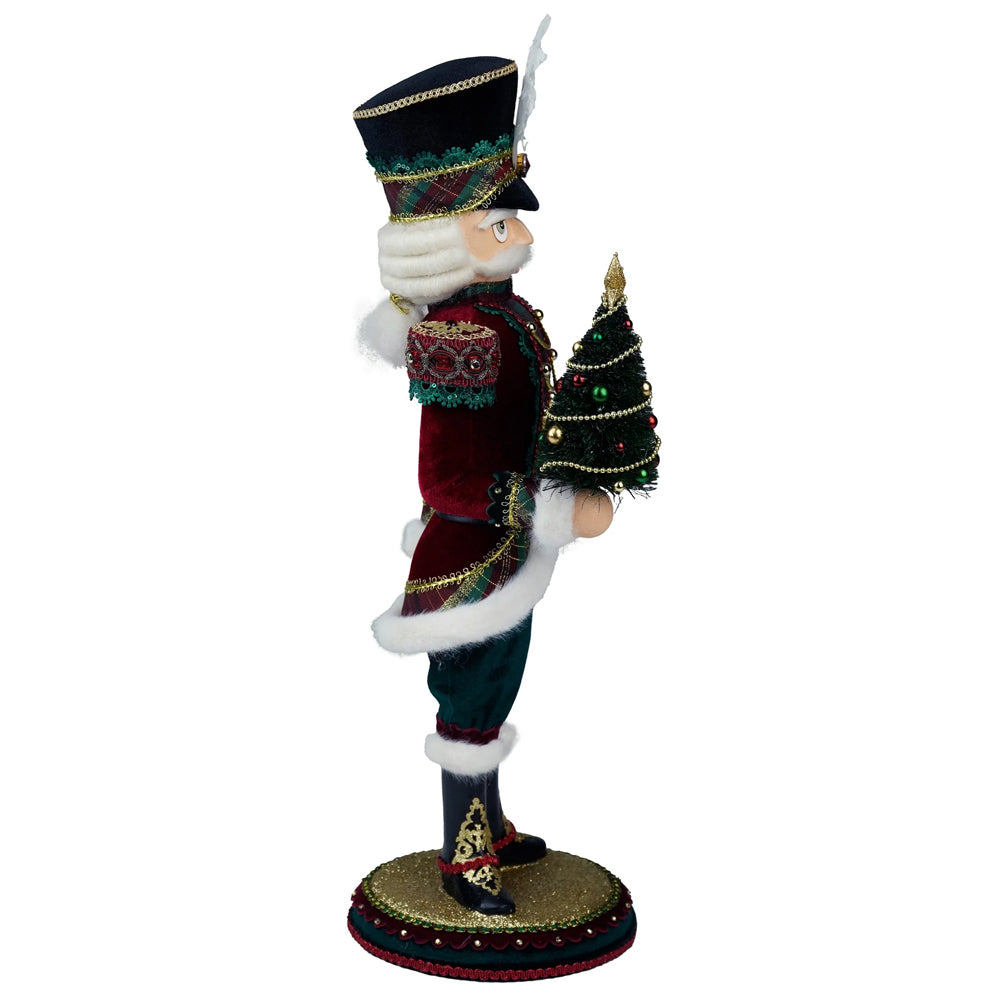 Katherine's Collection Kerst - Timeless Tidings - Nutcracker with Tree Tabletop - 46cm