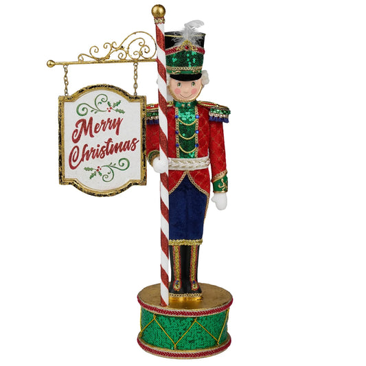 Katherine's Collection Christmas - Toy Soldier - Nutcracker with Sign - 46cm