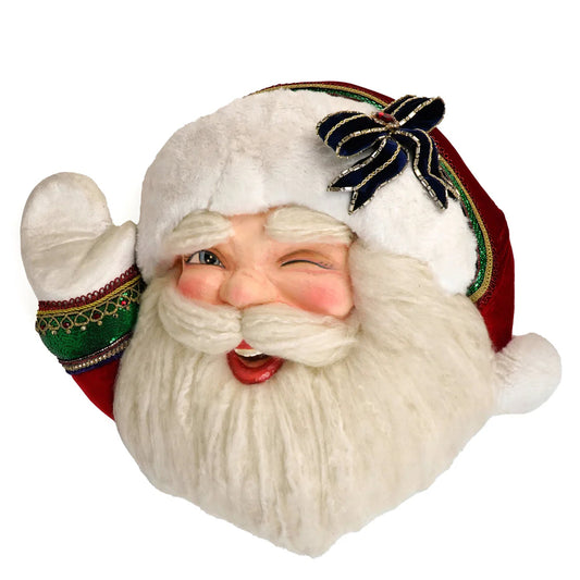 Katherine's Collection Christmas - Toy Soldier - Winking Santa Wall Mask - 66cm