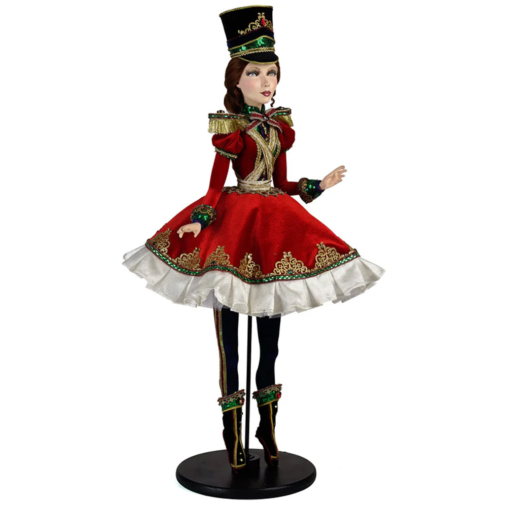 Katherine's Collection Kerst - Toy Soldier - Captain Clara Wintermarch Doll - 77cm