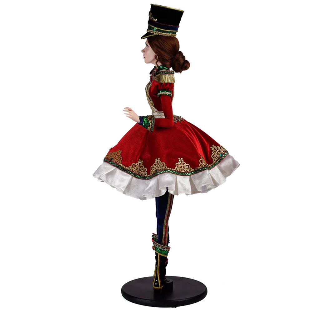 Katherine's Collection Kerst - Toy Soldier - Captain Clara Wintermarch Doll - 77cm