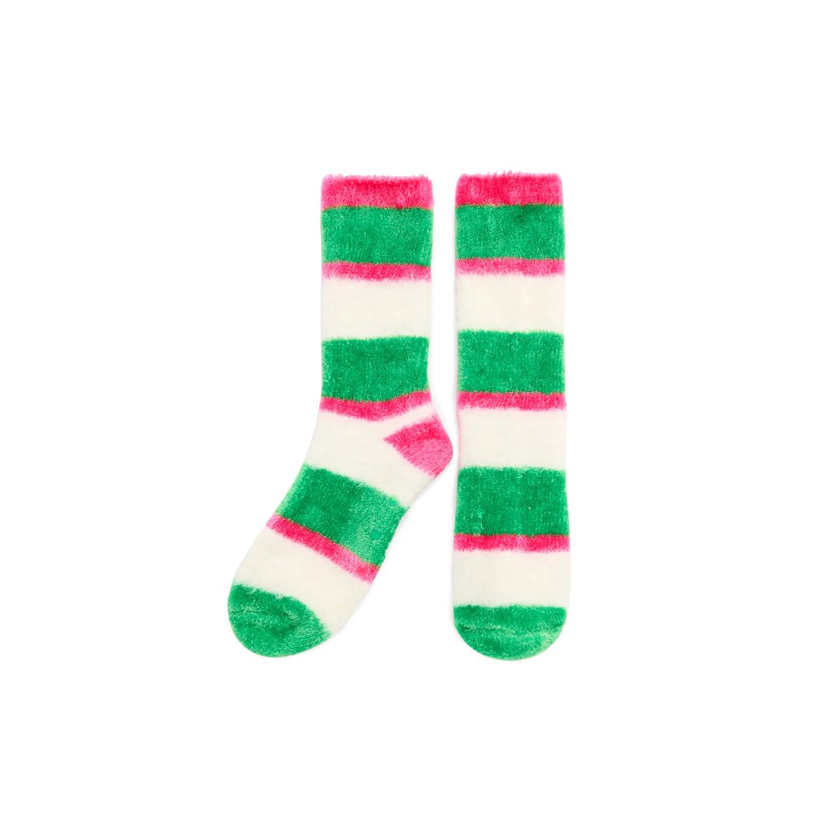 Shiraleah Dames Kerstsokken - Roze-Groen Gestreept