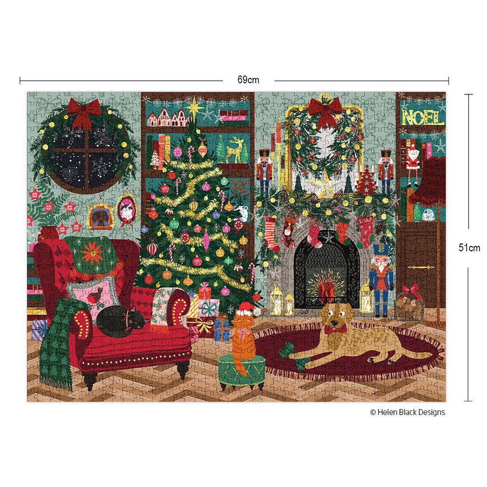 WerkShoppe Christmas Puzzle - Festive Family Room - 1,000 Pieces
