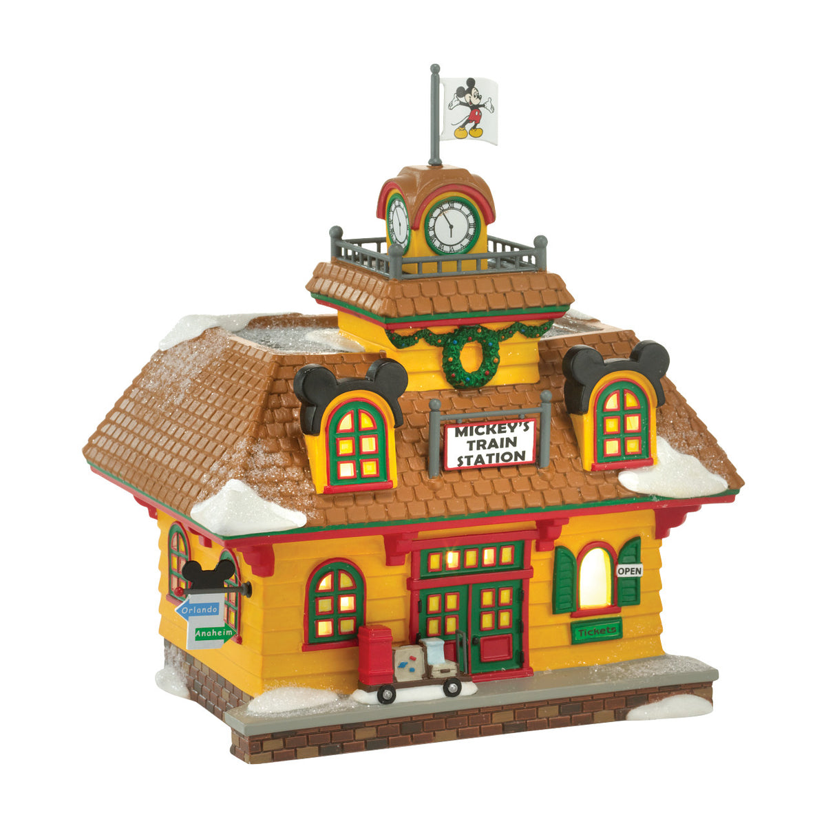 Department 56 Disney Village Christmas House - Mickey Train Station - 19cm | Delivery ± 3 weeks