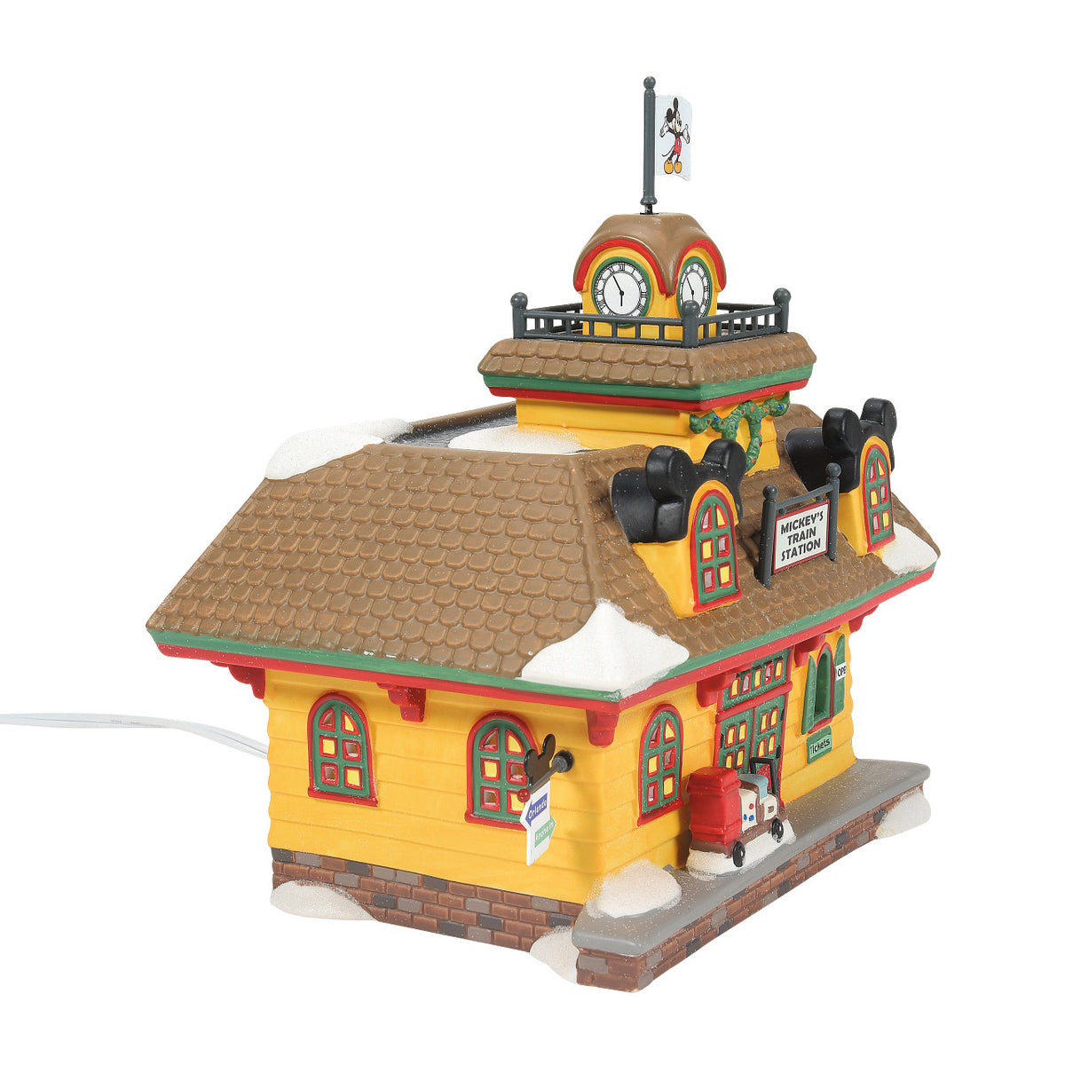 Department 56 Disney Village Christmas House - Mickey Train Station - 19cm | Delivery ± 3 weeks