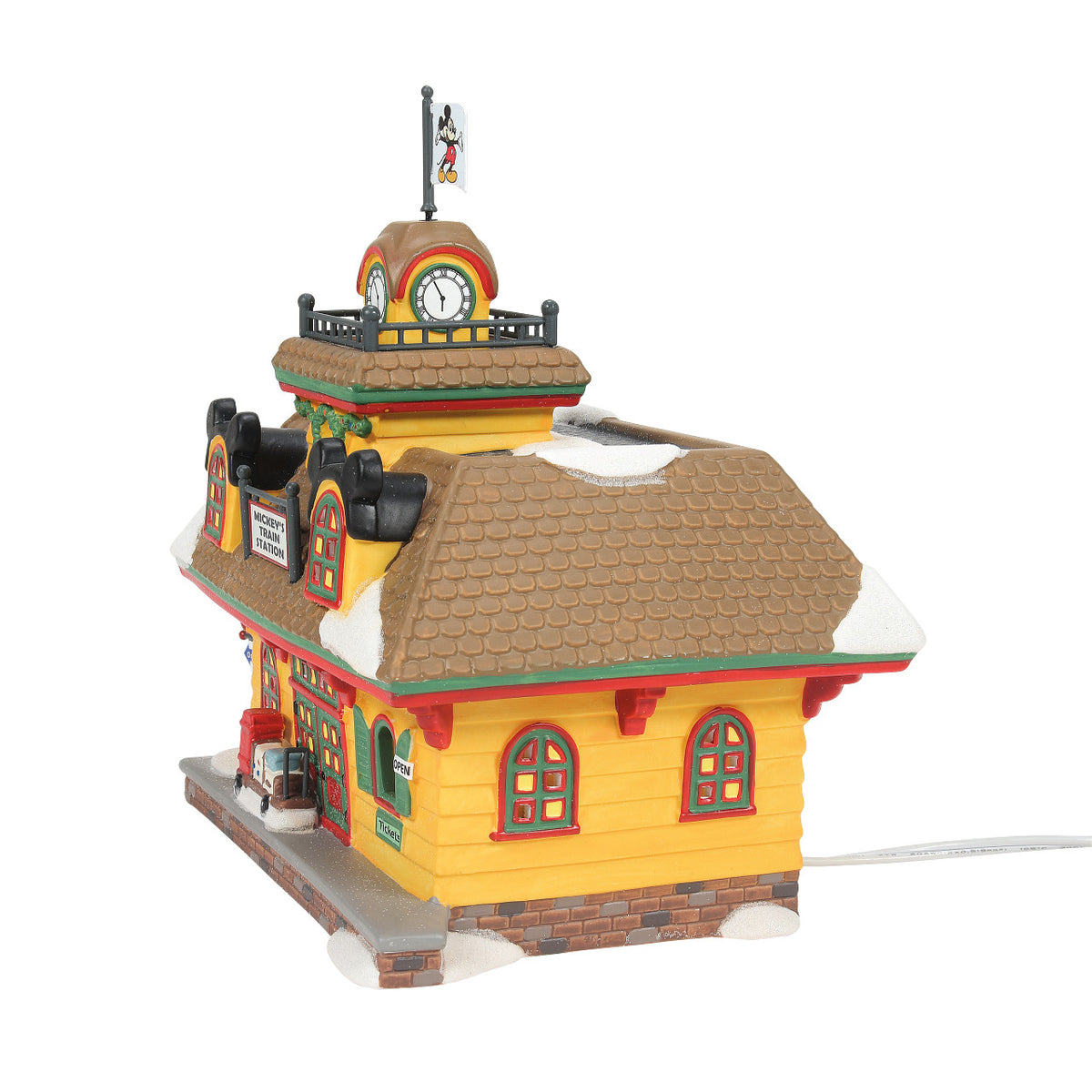 Department 56 Disney Village Christmas House - Mickey Train Station - 19cm | Delivery ± 3 weeks