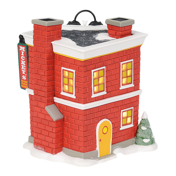 Department 56 Disney Village Christmas House - Mickey's Alarm Clock Shop - 17cm | Delivery ± 3 weeks
