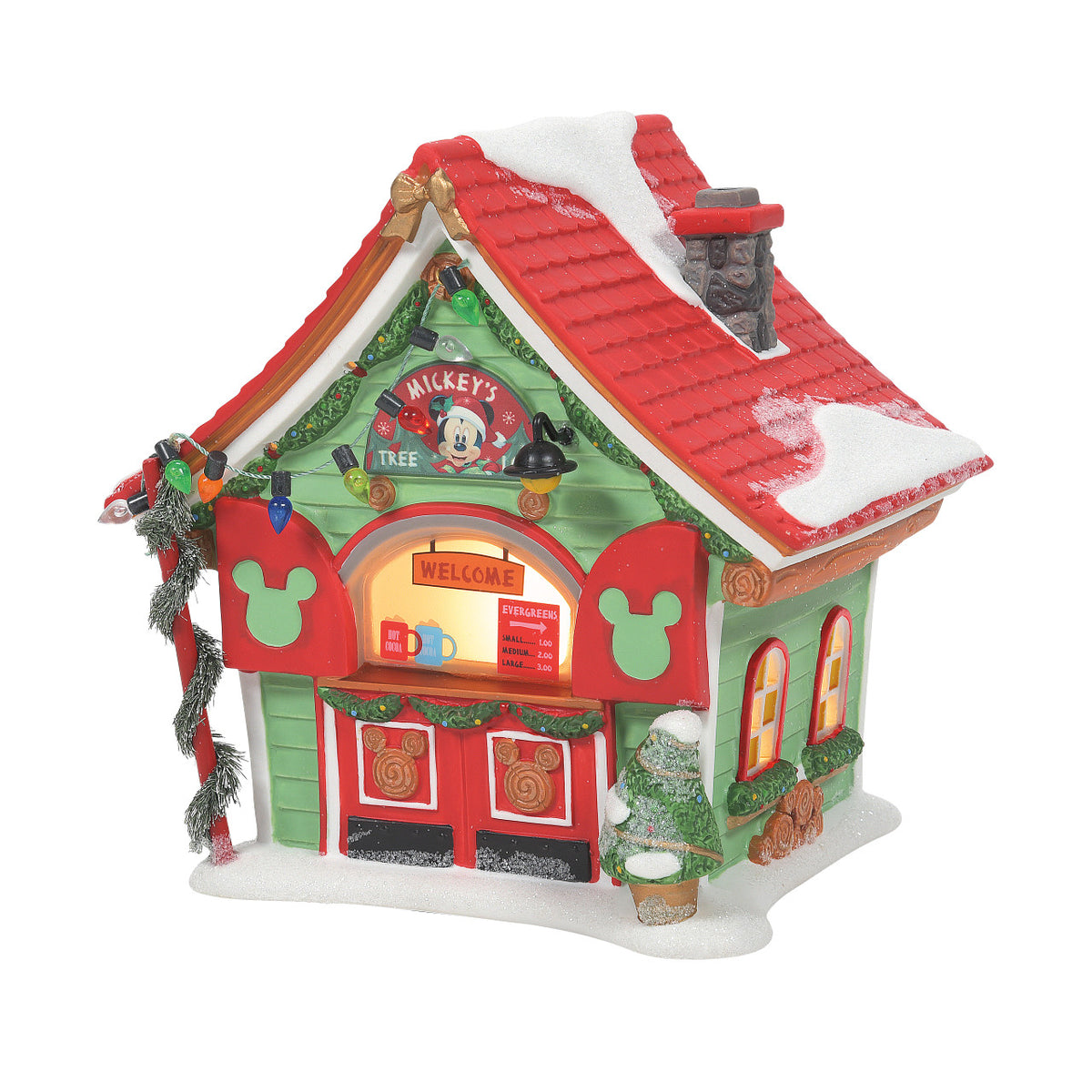 Department 56 Disney Village Christmas House - Mickey's Tree Lot - 16cm | Delivery ± 3 weeks