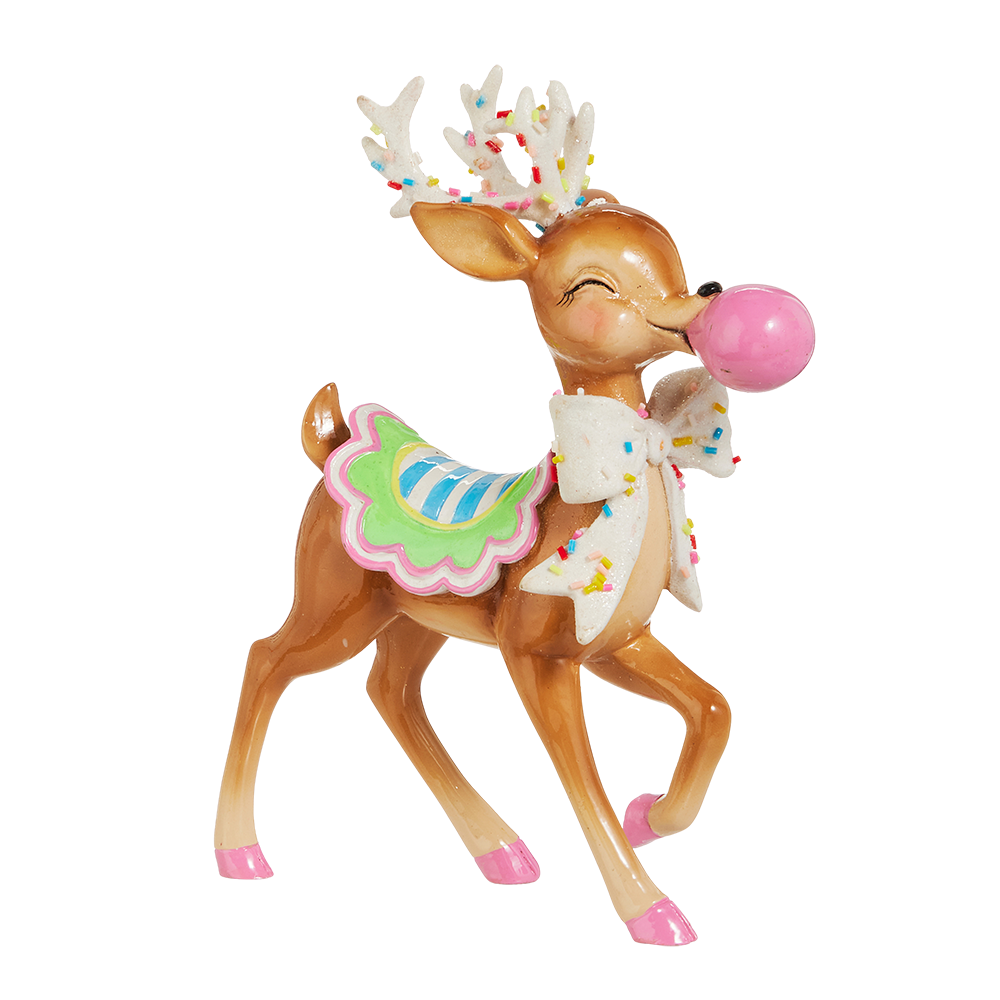 Viv! Christmas Tabletop Figure - Candy Reindeer w/ Gumball - Pink - 20 cm