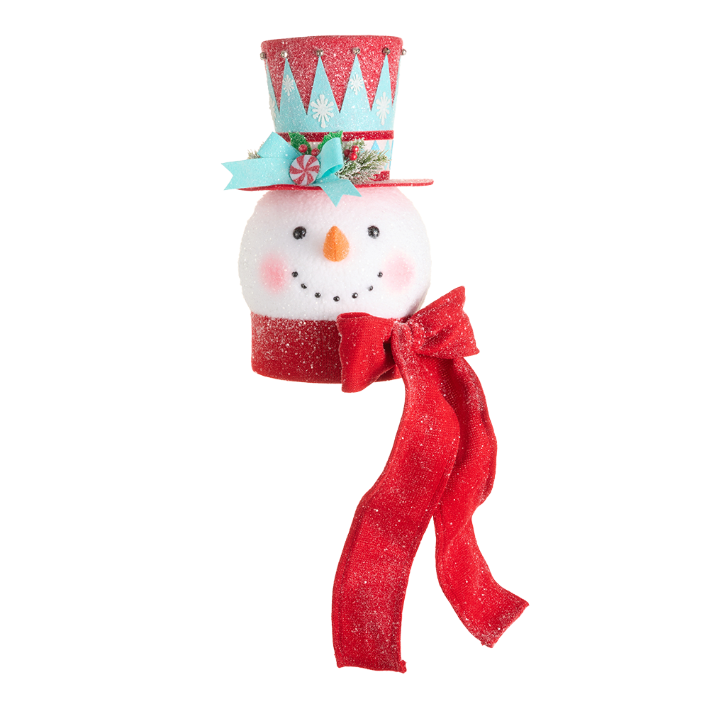 Viv! Christmas Kerstboom Piek - Pepermunt Snoep Sneeuwpop - rood blauw - 36cm