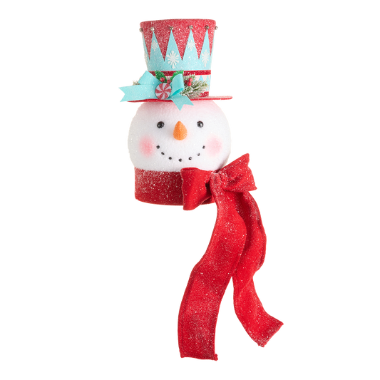 Viv! Christmas Kerstboom Piek - Pepermunt Snoep Sneeuwpop - rood blauw - 36cm
