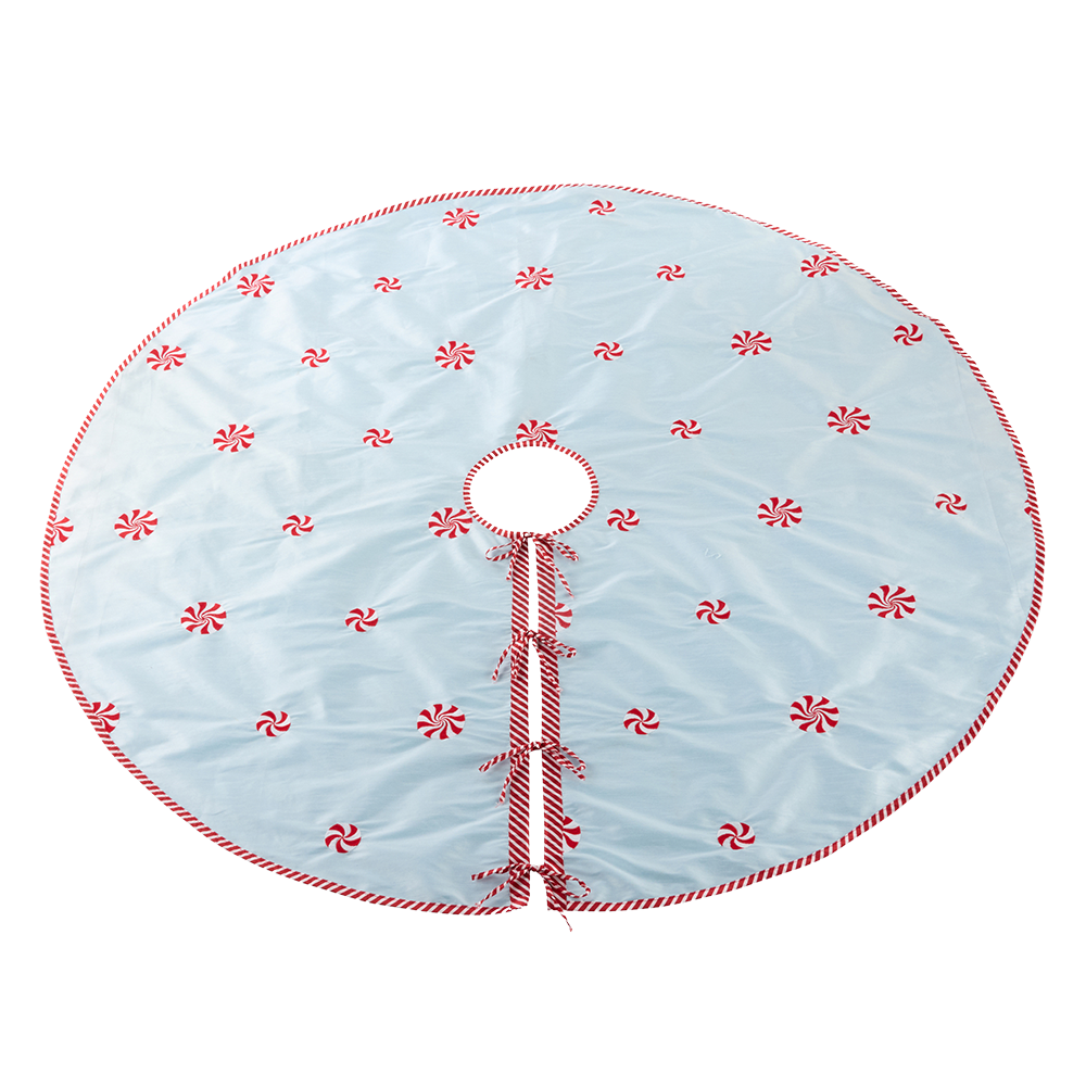 Viv! Christmas Luxury Tree Skirt - Peppermint Candy - Blue Red - Ø152 cm