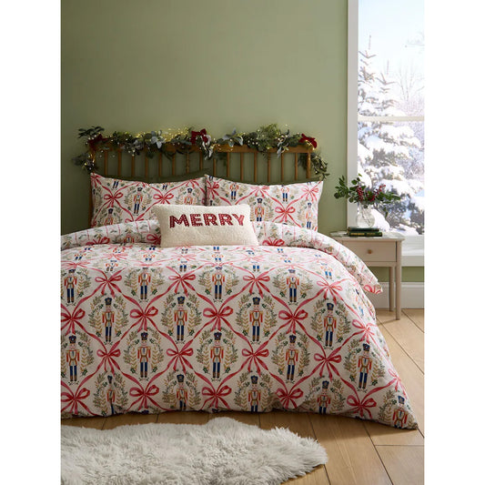 Viv! Christmas Duvet Cover - Nutcrackers & Bows - Reversible | Delivery ± 2 weeks