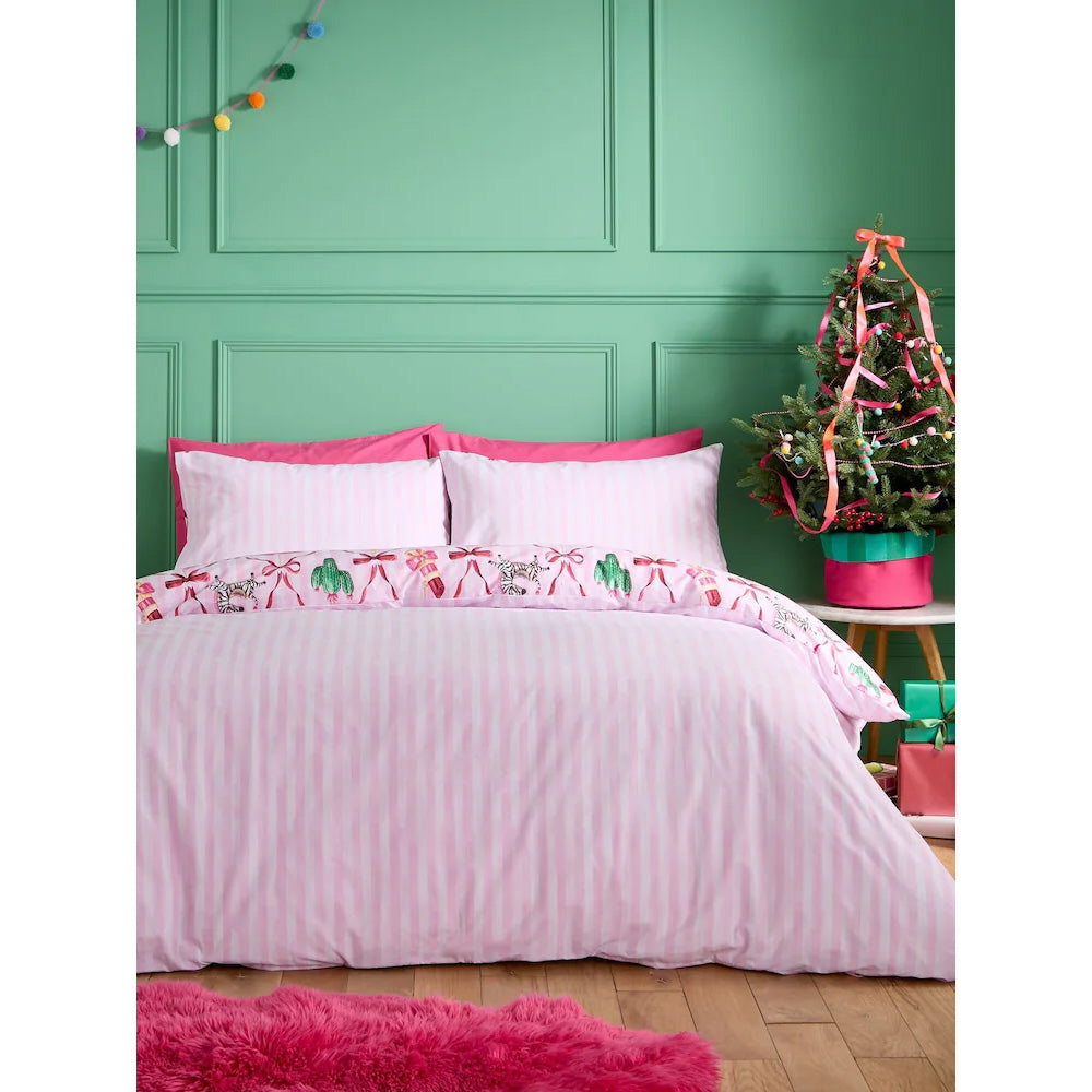 Viv! Christmas Kerst Dekbedovertrek - Christmas Kitsch Ornaments & Bows - Reversible | Levering ± 2 weken