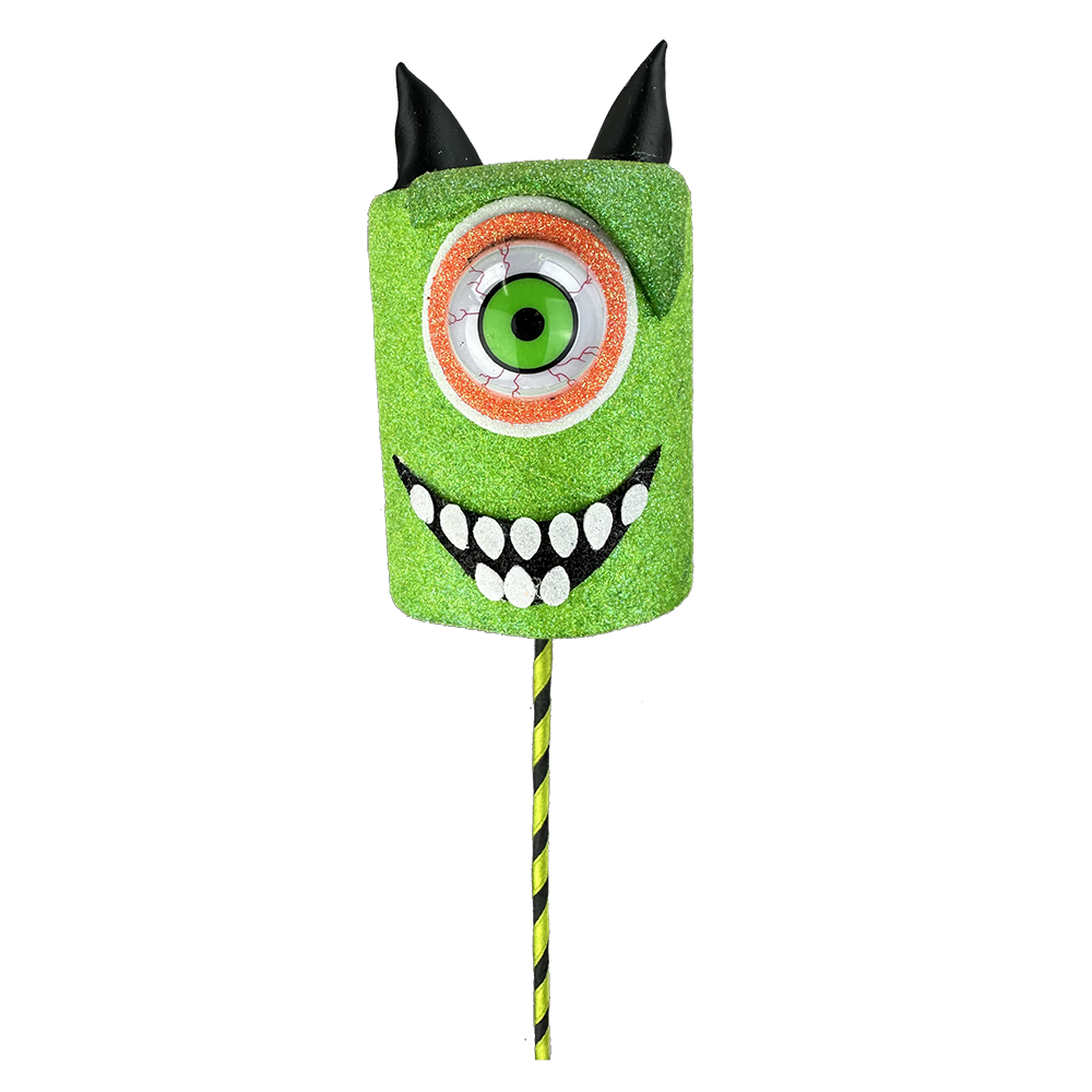 Viv! Christmas Halloween Decoratie - 'Evil Eye' Marshmallow Monster Decoratietak - 46 cm