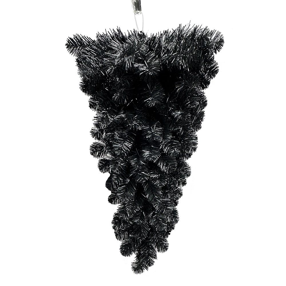 Viv! Christmas Halloween Tinsel Teardrop - Zwart - 81 cm