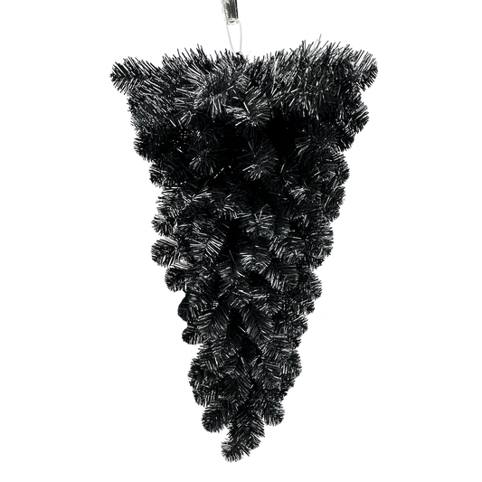 Viv! Christmas Halloween Tinsel Teardrop - Zwart - 81 cm