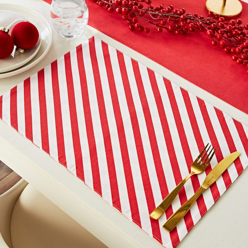 Viv! Christmas Placemats - Candy Cane - Set of 4