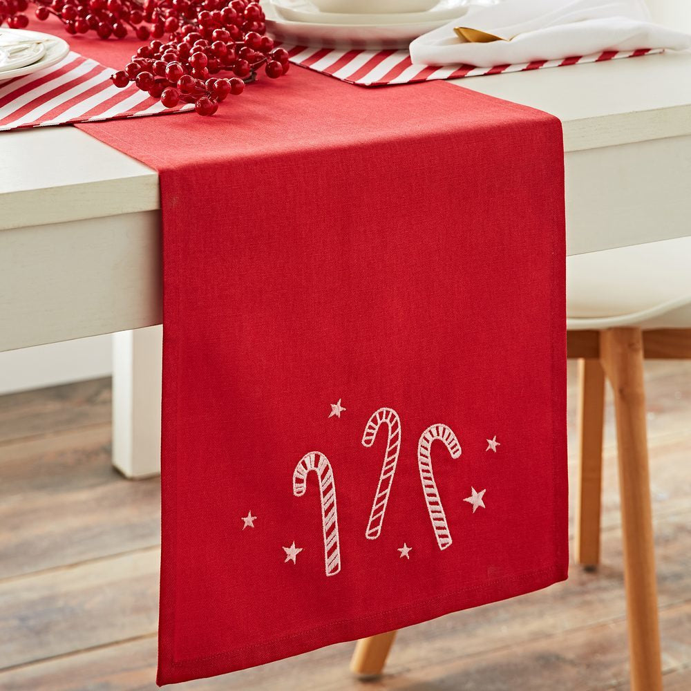 Viv! Christmas Table Runner - Candy Cane - 220 cm
