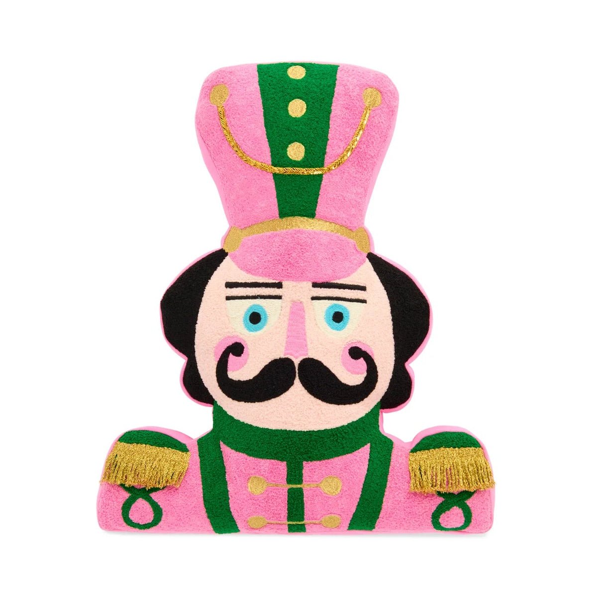 Shiraleah Christmas Cushion - Sugar Plum Nutcracker - Pink Green