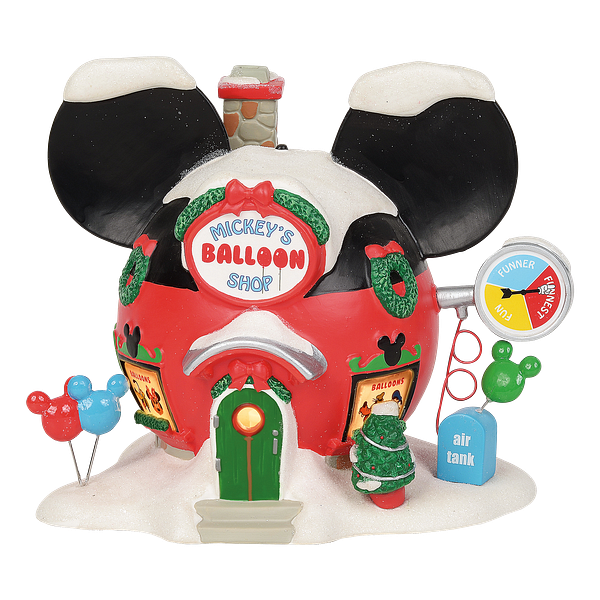 Department 56 Disney Village Christmas House - Mickey's Balloon Inflators - 20cm | Delivery ± 3 weeks