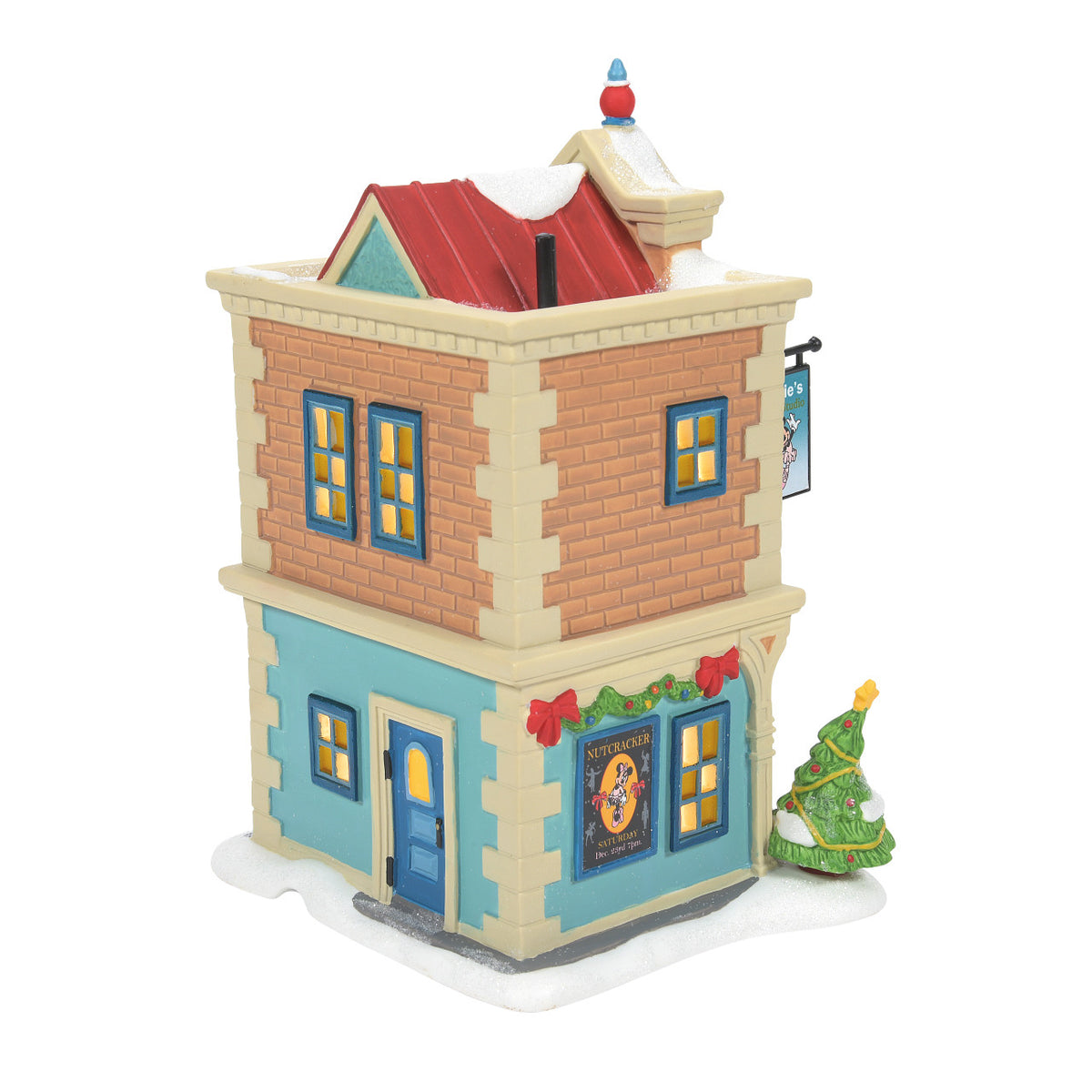 Department 56 Disney Village Christmas House - Minnie's Dance Studio - 20cm | Delivery ± 3 weeks