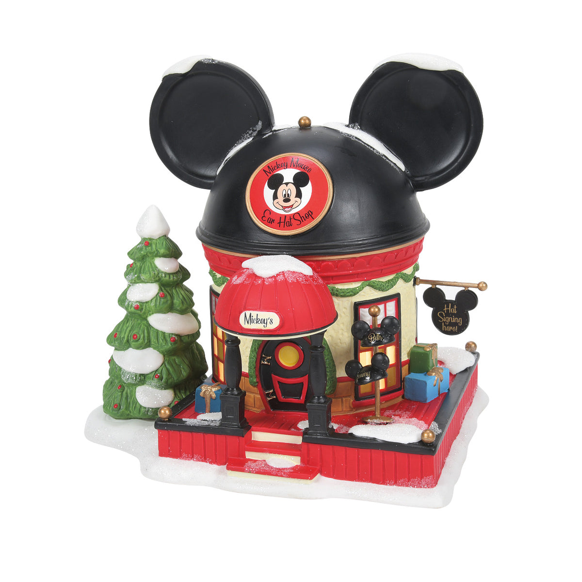 Department 56 Disney Village Christmas House - Mickey's Ear Hat Shop - 19cm | Delivery ± 3 weeks